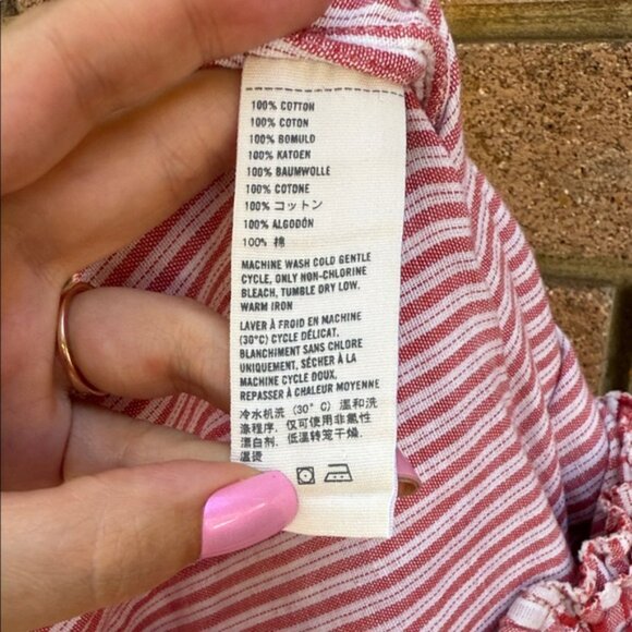 Abercrombie & Fitch Red Plaid Romper With Pockets Size S - Picture 9 of 10